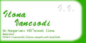 ilona vancsodi business card